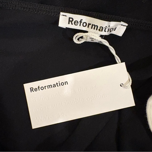 REFORMATION Nelle Black & White Midi Tank Dress Size Large NWT - Picture 9 of 12